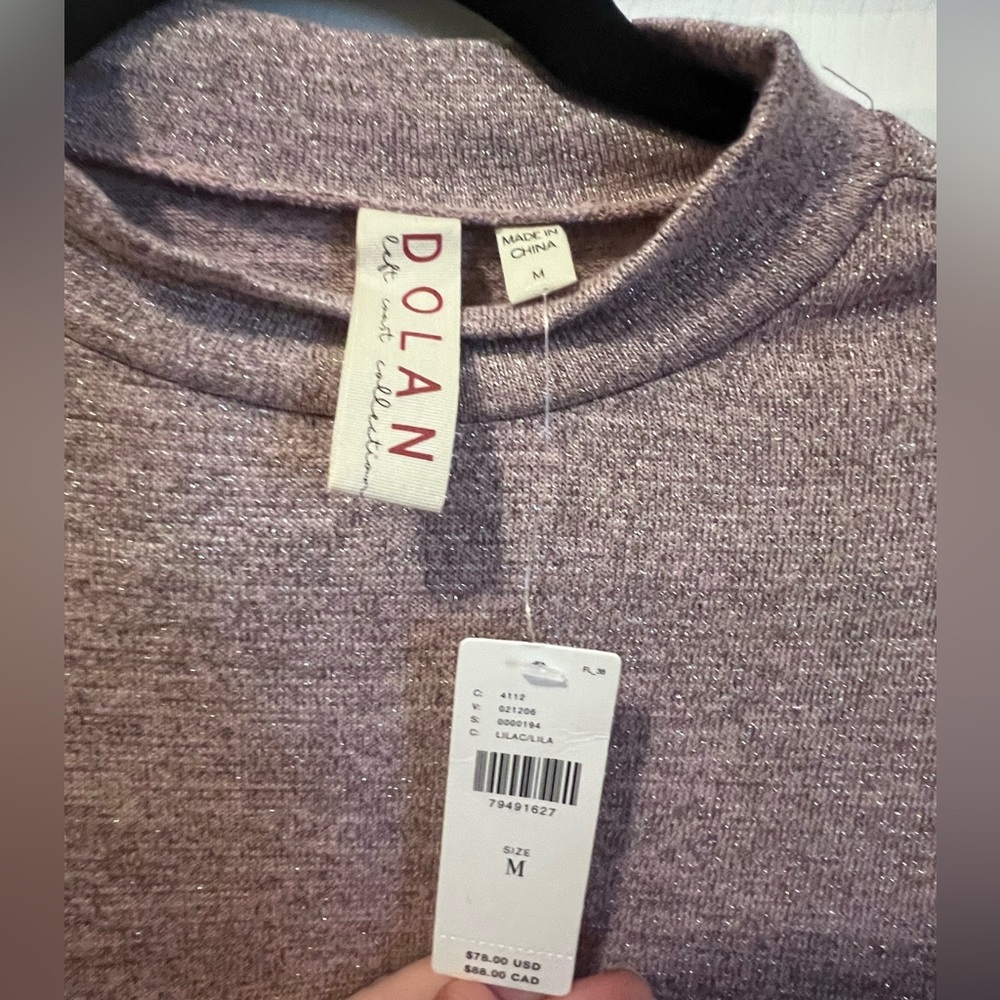 NWT ANTHROPOLOGIE sweater- sparkly and purple - Picture 2 of 2